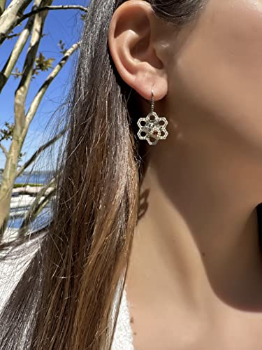 1 1/10 Carat Chocolate Diamond and 1/5 Carat Yellow Citrine Honey Bee Dangle Earrings for Women in 14k Yellow Gold (Brown, cttw) Honeycomb Leverback Drop Earrings by LeVian