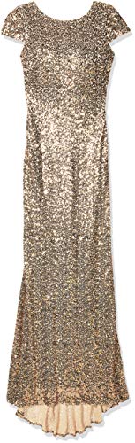 Badgley Mischka Women s Cowl Back Sequin Classic Gown
