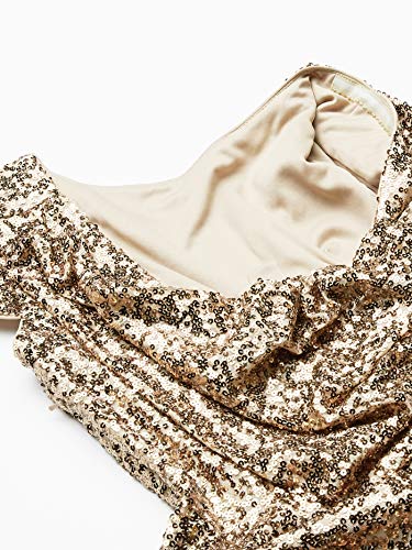 Badgley Mischka Women s Cowl Back Sequin Classic Gown