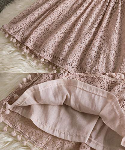 BGFKS Baby Girl Tutu Dress Elegant Lace Pom Pom Flutter Sleeve with Flower Headband Set