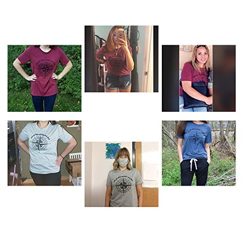 Womens Not All Who Wander are Lost T-Shirt Workout Shirts Summer Funny Letters Compass Graphic Casual Tops Athletic Tee