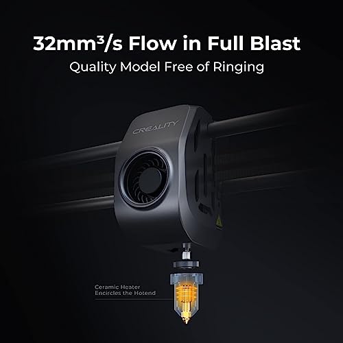 Official Creality K1 3D Printer - 600 mm/s High-Speed, Upgraded 0.1 mm Smooth Detail, Auto Leveling, Dual Fans Cooler, Straight Out of The Box for Beginners, Printing Size 8.66x8.66x9.84 inch