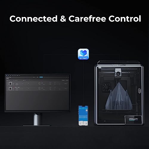 Official Creality K1 3D Printer - 600 mm/s High-Speed, Upgraded 0.1 mm Smooth Detail, Auto Leveling, Dual Fans Cooler, Straight Out of The Box for Beginners, Printing Size 8.66x8.66x9.84 inch