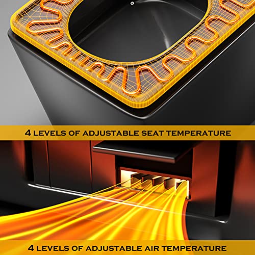 ZAHEES Smart Bidet Toilet for Bathroom with Remote Control, Modern Intelligent One Piece Tankless Toilet with Heated Bidet Seat, Warm Water and Dry, Auto Open/Close Lid, Auto Dual Flush.(Gun grey)