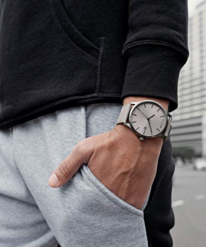 MVMT Mens Quartz Watch with Leather-Calfskin Strap D-MM01-GRGR
