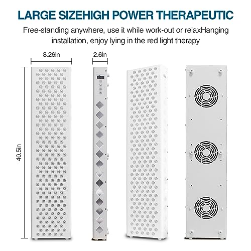 Onerbl Infrared Light Therapy Facial Beauty Equipment, 660nm 850nm High Power Red Light Recovery, 200 LED Dual Chip Light Beads Treatment, Improve Skin Problems, Female Beauty Flats,310w