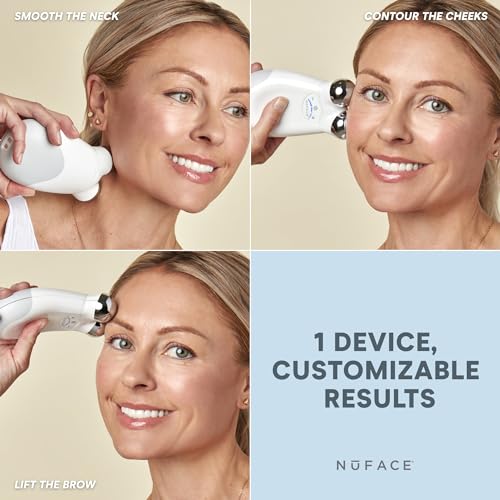 NuFACE Trinity Starter Kit – Facial Toning Device, Microcurrent to Tone, Smooth, Contour and Lift Skin in Minutes