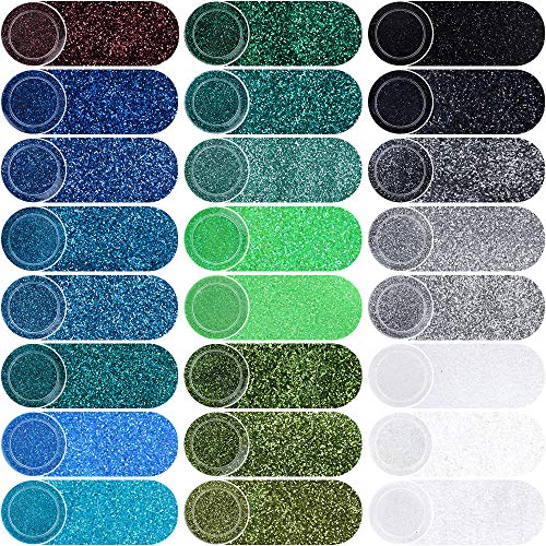 48 Colors Nail Glitter Set, FANDAMEI 48 Boxes 5g Nail Art Glitter, Fine Glitter Powder for Eyeshadow, Cosmetic, Arts, Crafts, Decoration. Body Glitter, Face Glitter for Festival, Makeup, Halloween