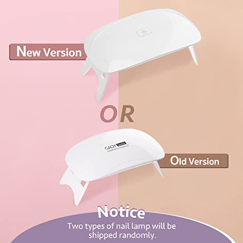 GAOY Poly Gel Nail Kit with U V Light Starter Kit, 6 Pcs Builder Gel Nail Extension Kit for Beginners with Everything Nail Art DIY